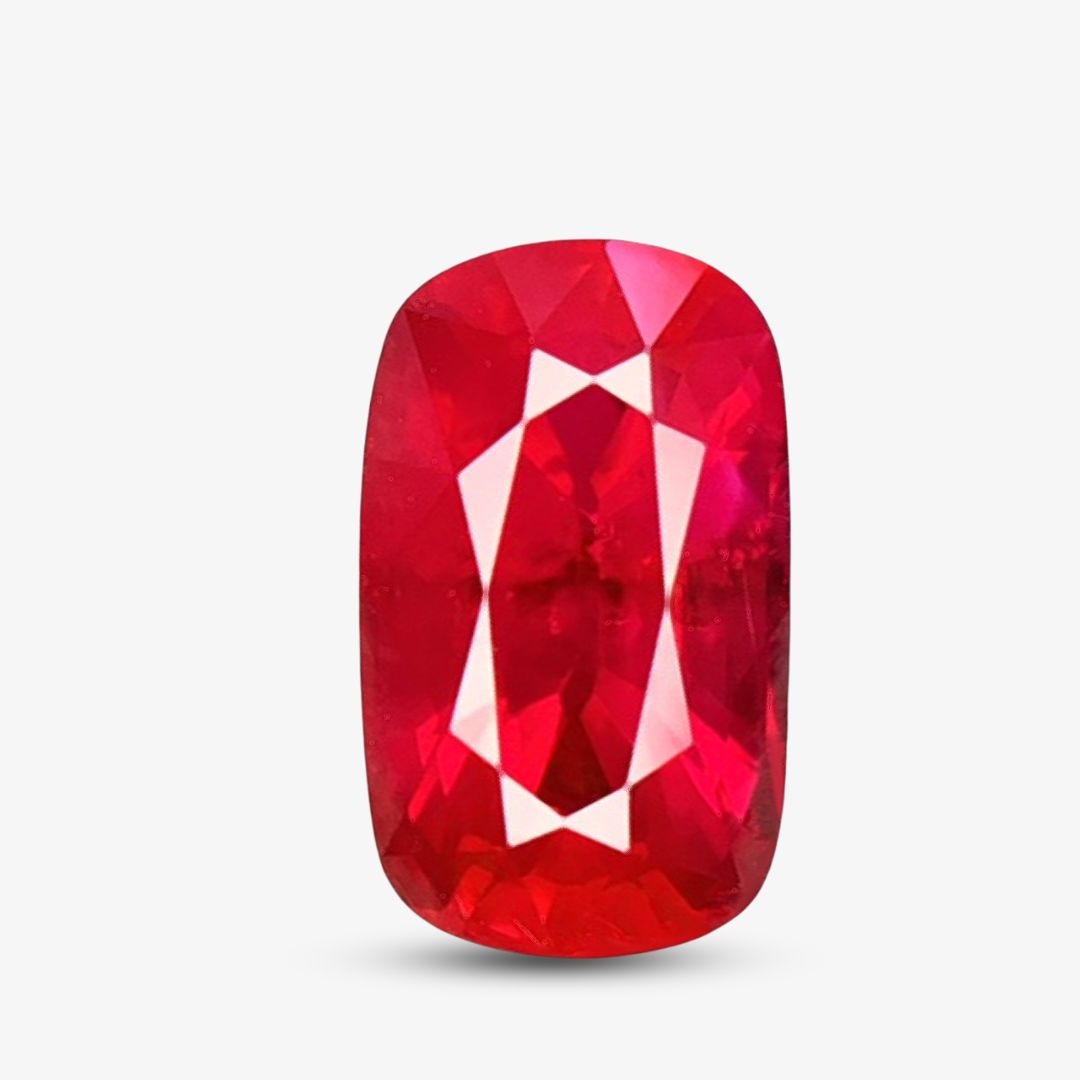 2.07 carats Elongated Cushion Cut Ruby Gem | Unheated | AIGS Certified