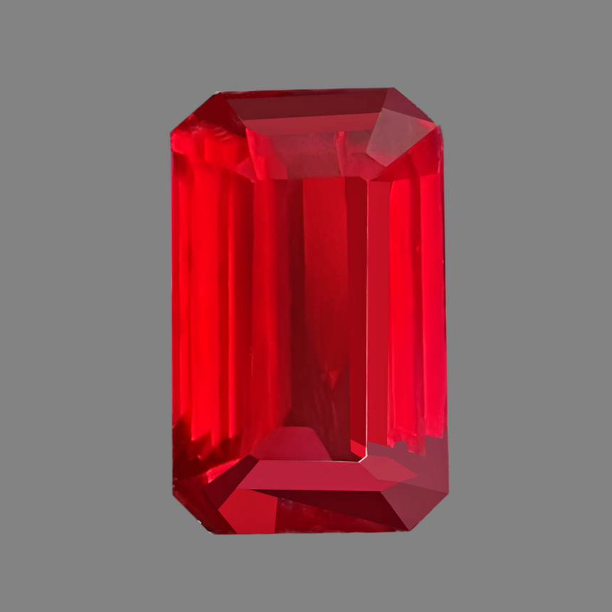 1.35cts Octagonal Cut Ruby Loose Gemstone Unheated | GRS Certified | Saratti