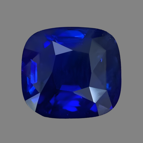 Royal Blue Unheated Natural Sapphire Gemstone in Cushion Shape | Saratti Jewelry