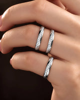 Oblong Channel Set Diamond Eternity Wedding Band
