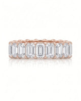 Radiant Cut Diamond Eternity Platinum Band