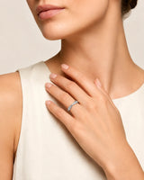 Twisted Shank Natural Diamond Eternity Wedding Band