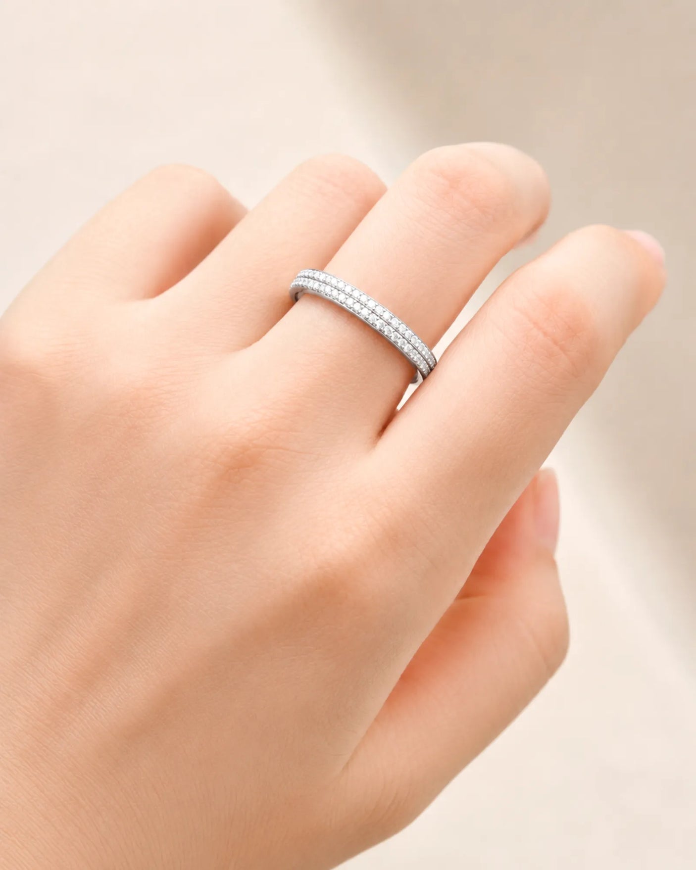 Diamond Infinity Band in Yellow Gold