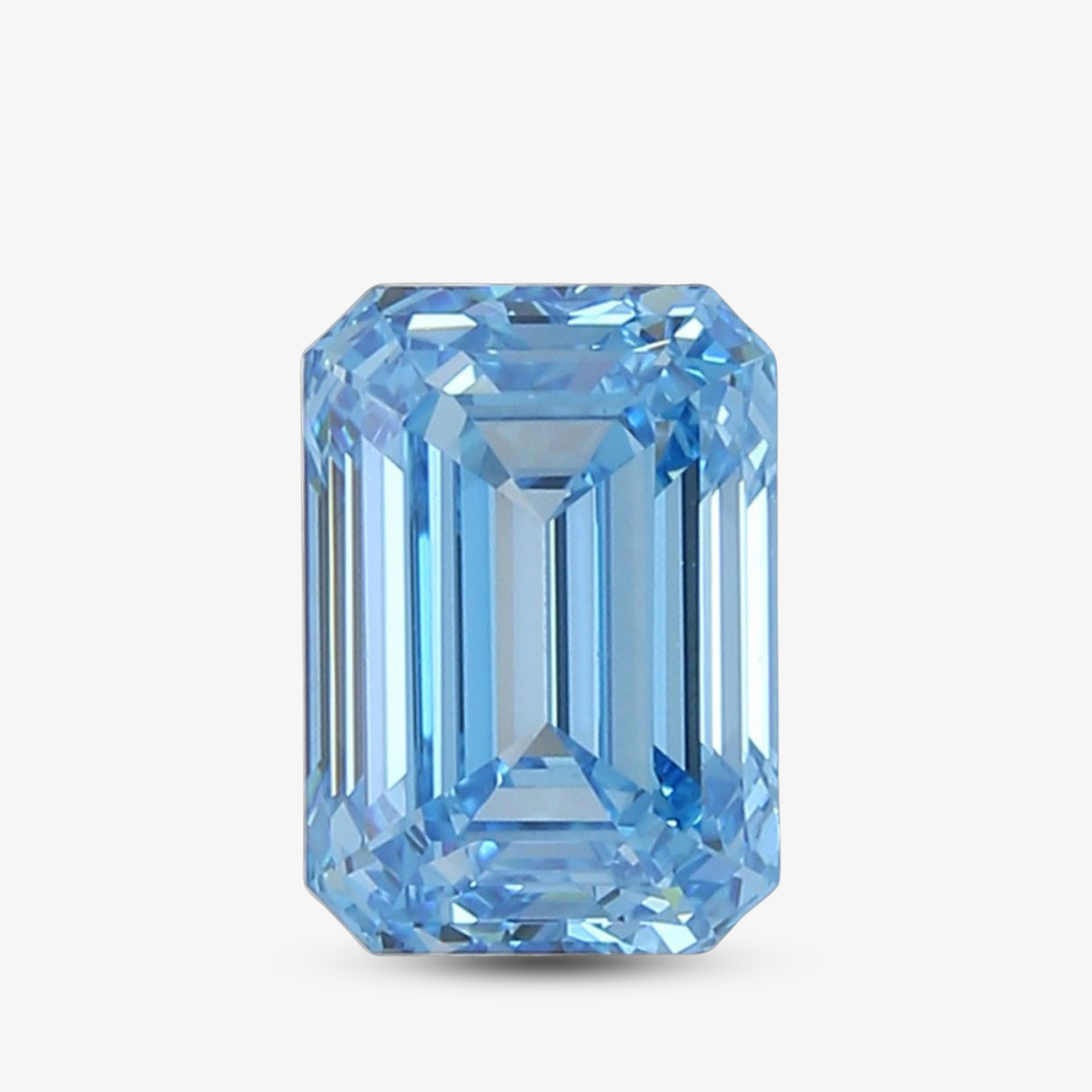 3.00-carat Aqua Blue Emerald Cut Natural Diamond - Enhanced | GIA Certified