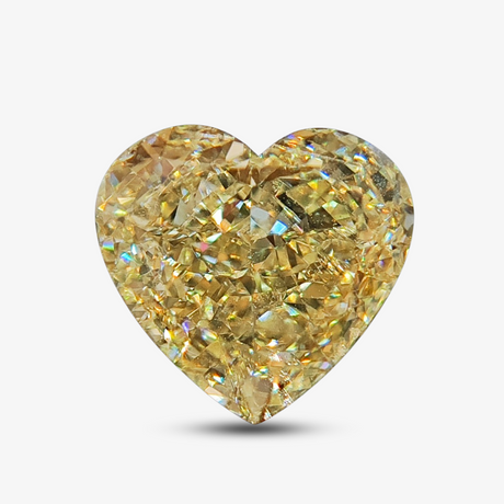 3.01cts Heart Cut Fancy Yellow Natural Diamond Gemstone | Saratti