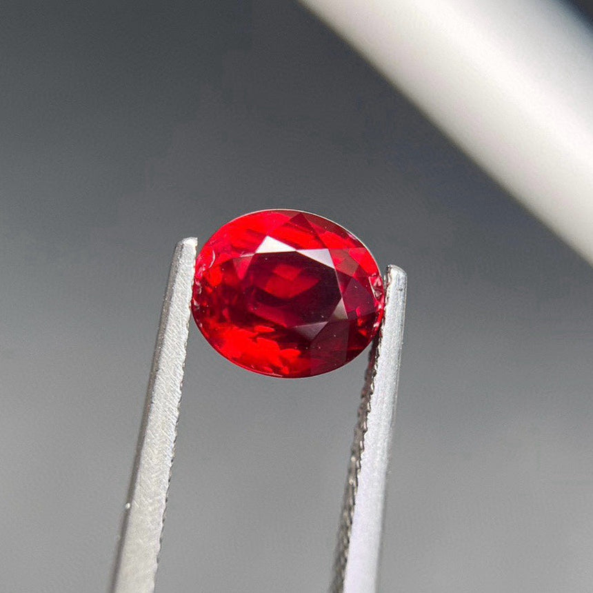 3.02cts Oval Cut Pigeon Blood Red Natural Ruby | Unheated | GRS Certified