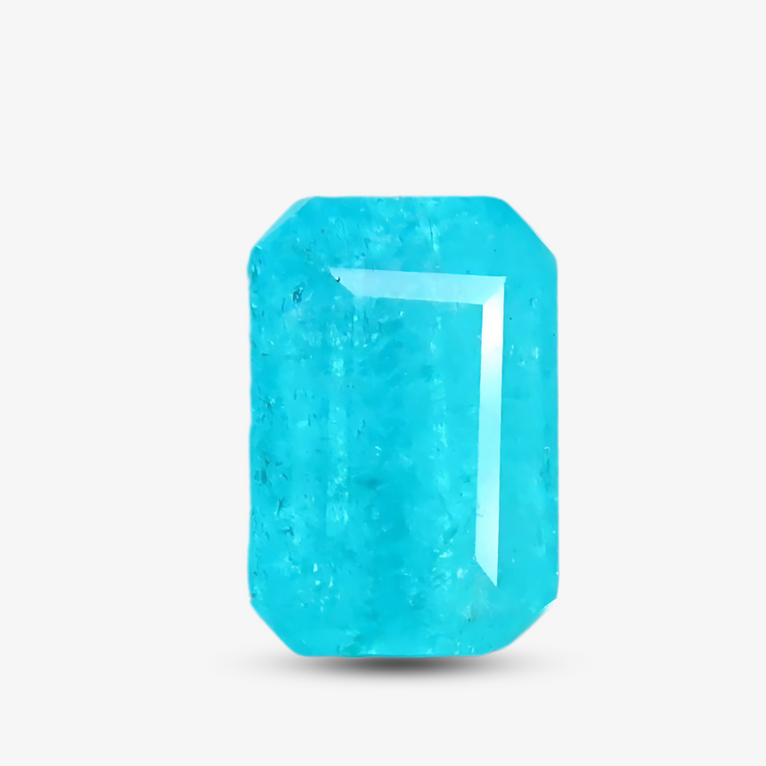 3.03 carats Octagonal Cut Blue Natural Paraiba Tourmaline Gemstone Saratti