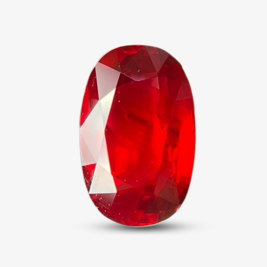 3.06-carat Oval Pigeon Blood Red Natural Ruby | Unheated |AIGS Certified