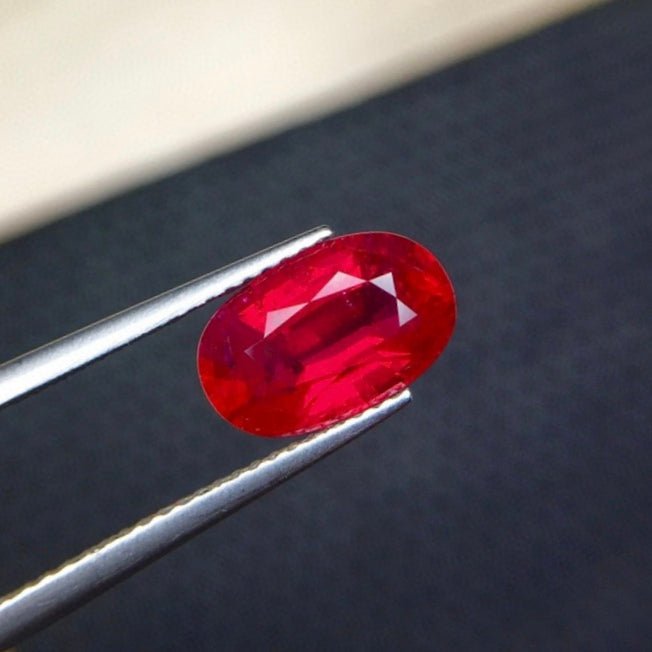 3.07-carat Oval Cut Pigeon Blood Red Natural Ruby | Unheated | GRS Certified