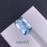 3.08 Carat Octagonal Cut Santa Maria Aquamarine Gemstone