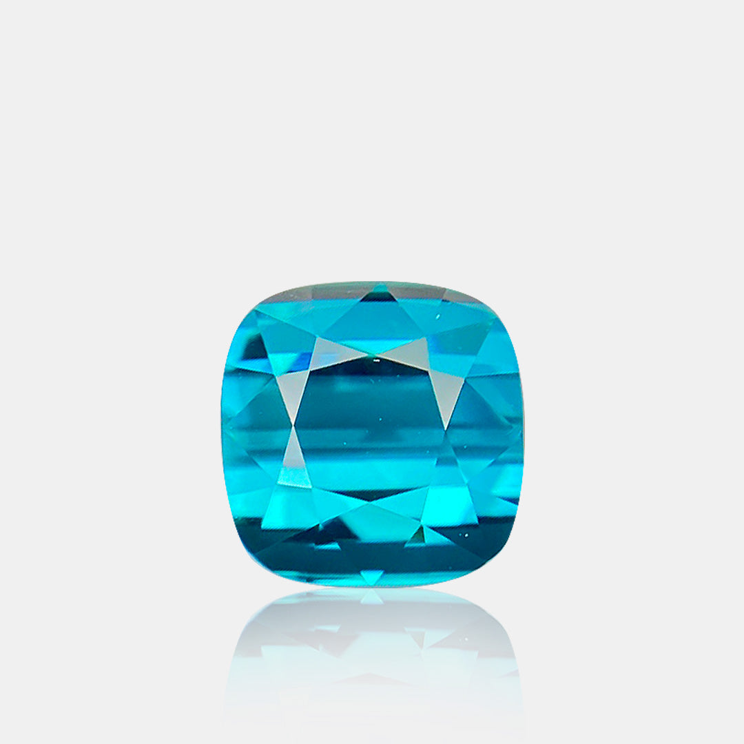 3.44 carats Natural Blue Tourmaline Gemstone | Cushion Cut
