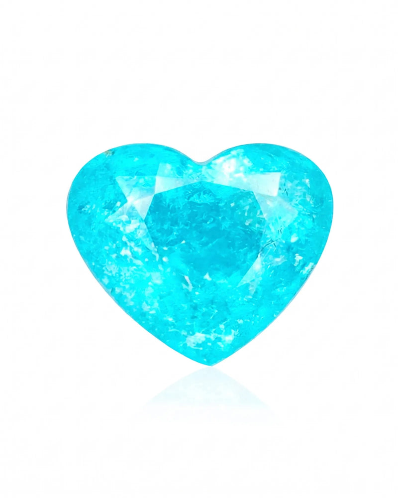 3.57ct Mozambique natural Paraiba tourmaline heart cut | SARATTI