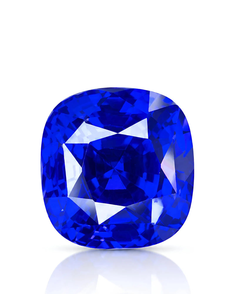 3.86ct Natural Royal Blue Sapphire cushion main view | SARATTI