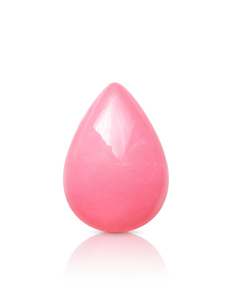 3.96ct Natural Ethiopian Pink Opal pear cabochon front view | SARATTI