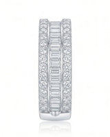 Rose Gold Eternity Band with Baguette and Round Diamonds