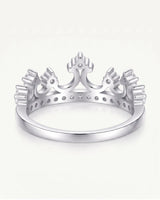 Tiara Wedding Band with Diamonds in White Gold
