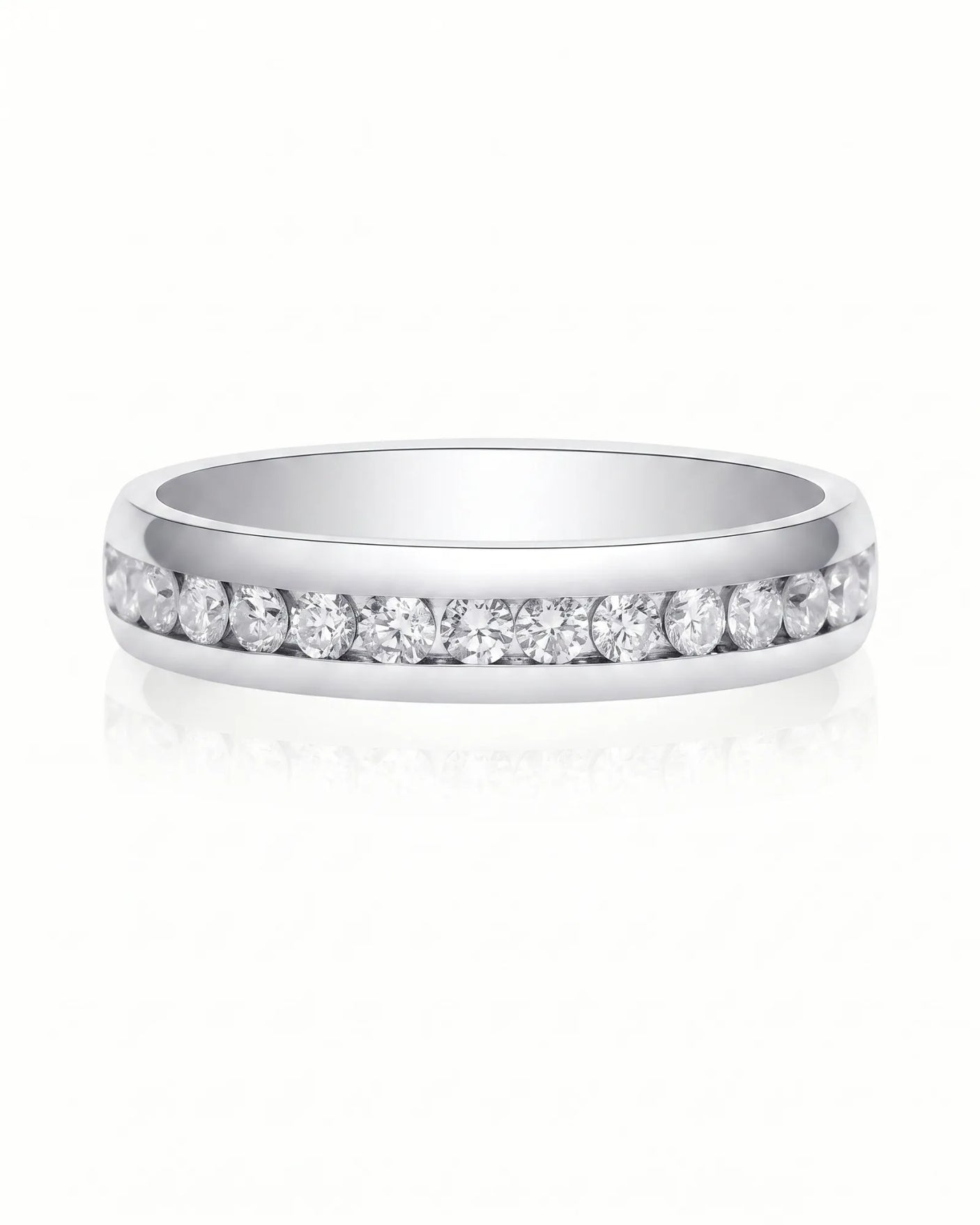 Channel Set Wedding Band in Yellow Gold