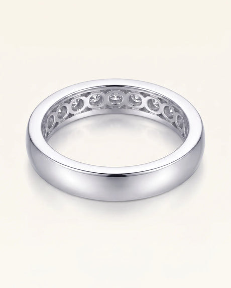 Channel Set Wedding Band in White Gold