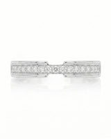Round Diamond Wedding Band in White Gold