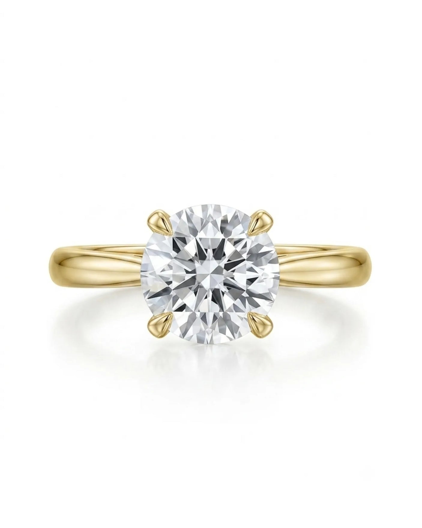 Fiore – Sparkly Bloom Natural Round Diamond Tulip Solitaire Ring