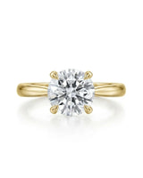 Fiore – Sparkly Bloom Natural Round Diamond Tulip Solitaire Ring