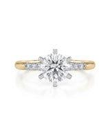 Dakota – Natural Round Diamond Two-Tone Six-Prong Engagement Ring