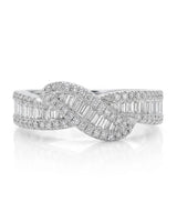 Baguette Eternity Band with Diamonds in White Gold