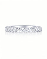 Round Diamond Half Eternity Band in White Gold
