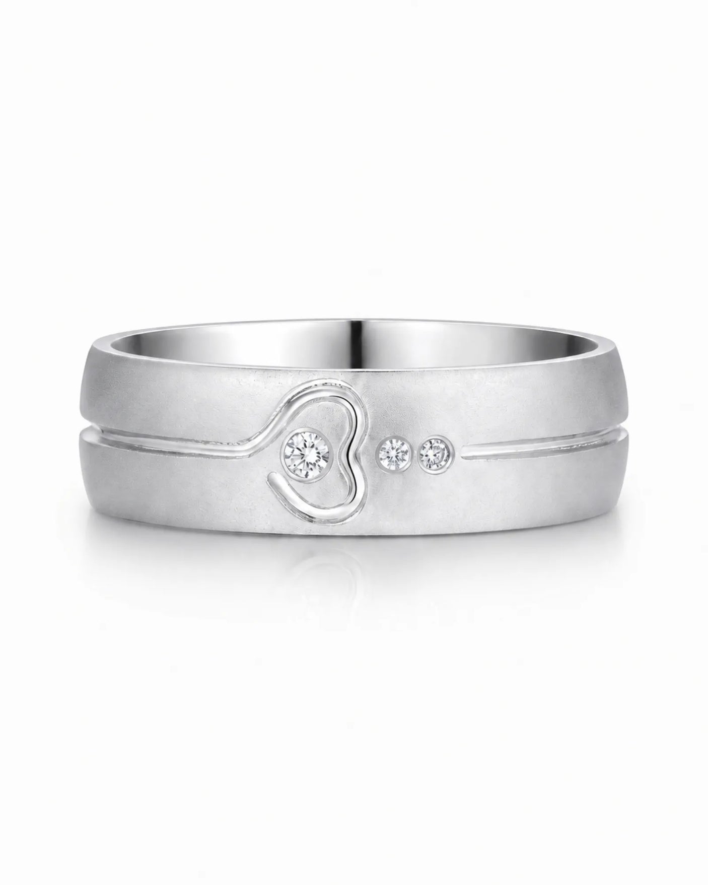 Yellow Gold Diamond Wedding Band Matte Finish