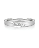 Mobius Promise wedding band set with sculptural infinity curves and refined platinum craftsmanship | SARATTI