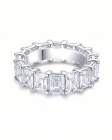 Emerald Cut Eternity Band in White Gold