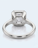 Natalia – Natural Emerald-Cut Diamond Bezel Ring