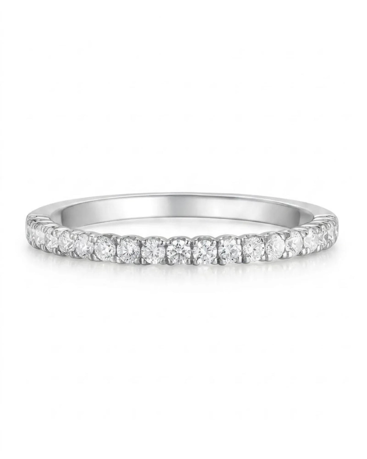2mm Diamond Wedding Band in Yellow Gold