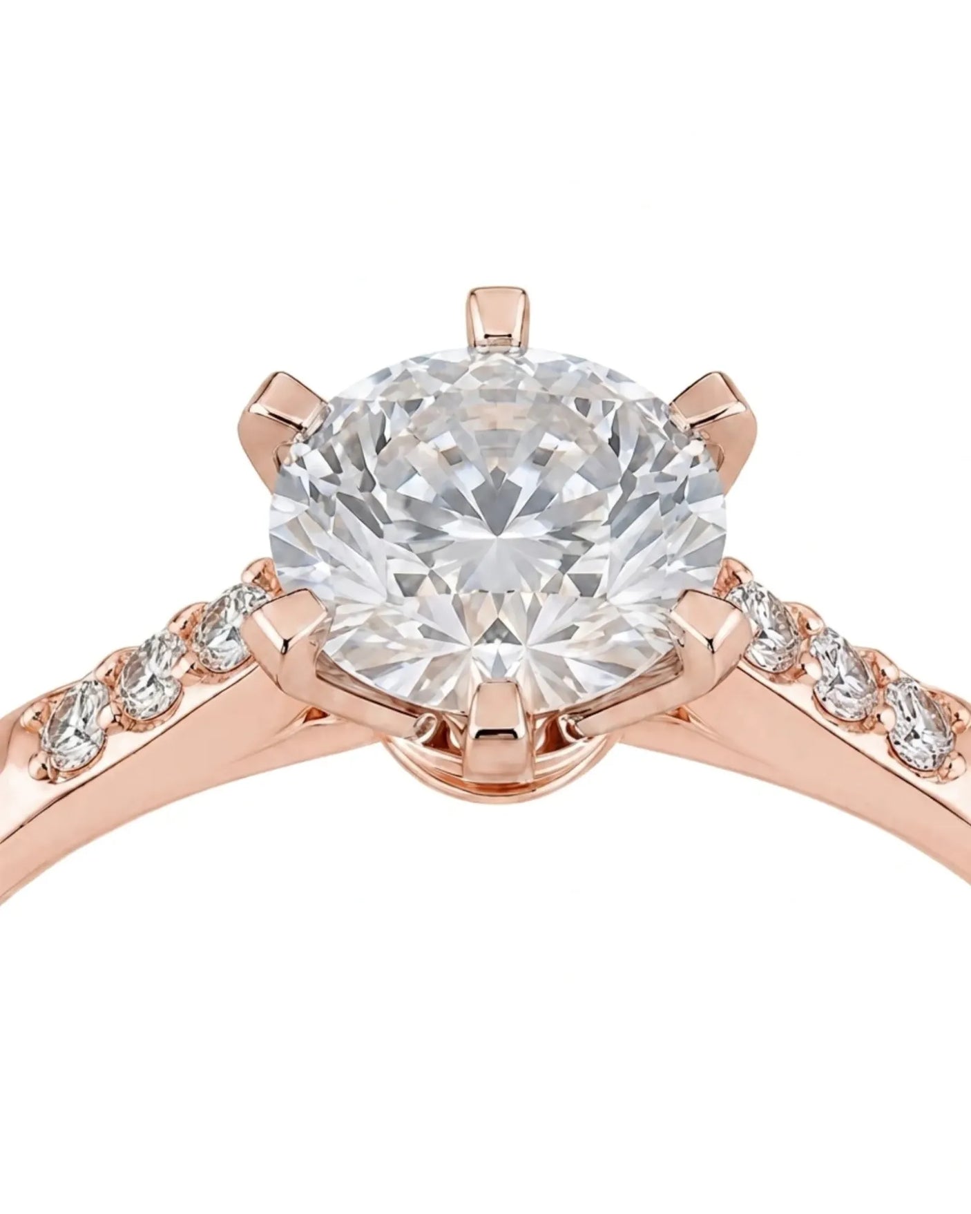 Dakota – Natural Round Diamond Two-Tone Six-Prong Engagement Ring