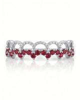 The Ember Tiara- Red Diamond Vintage-Inspired Yellow Gold Band