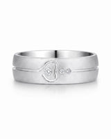 Yellow Gold Diamond Wedding Band Matte Finish