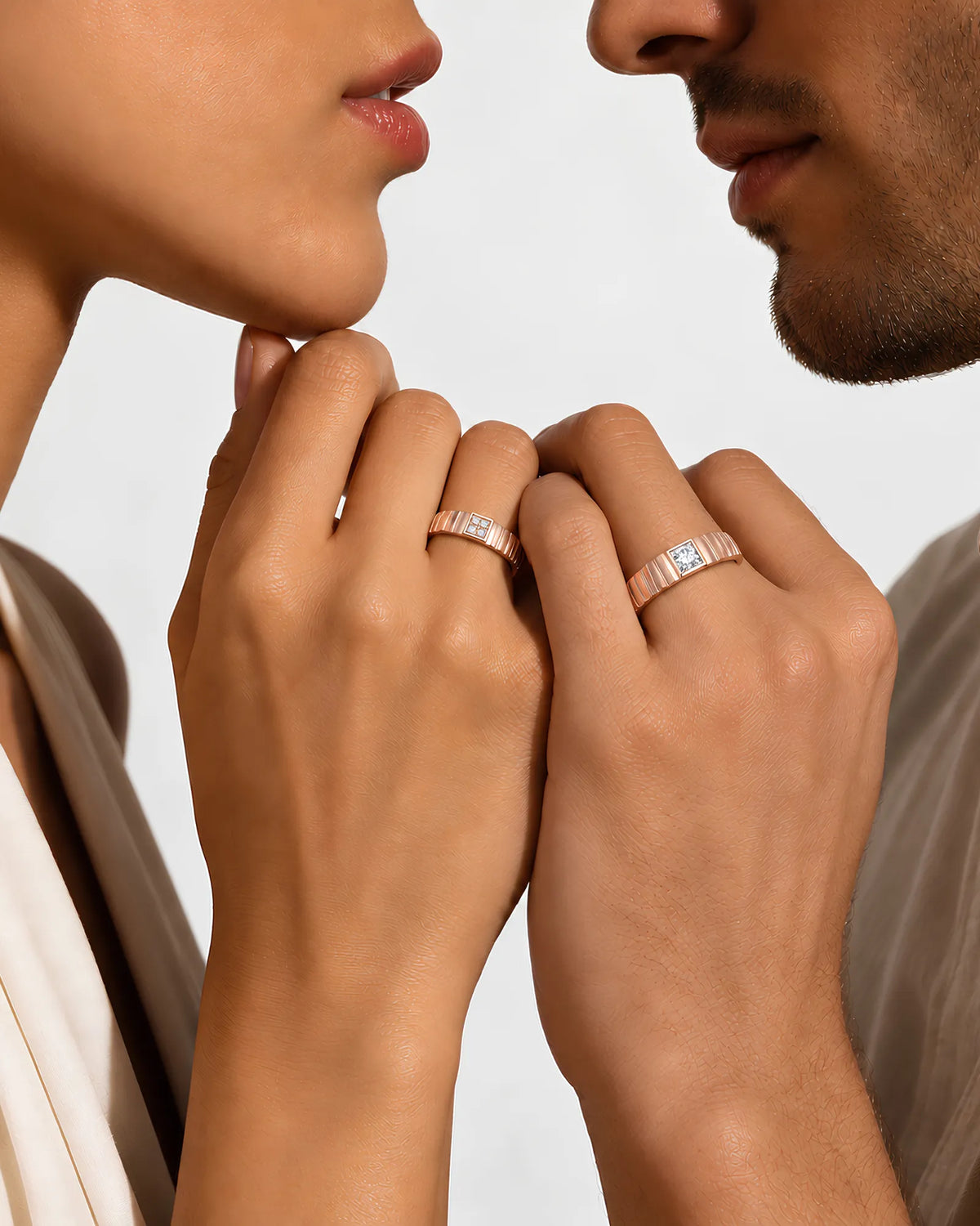 Celeste Natural Diamond Wedding Set | His & Hers