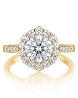 Alaya – Heavenly Harmony Natural Round Diamond Halo Engagement Ring