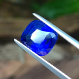 Rare Royal Blue Genuine Sapphire Gemstones in Cushion Shape with GRS Certificate | Saratti Jewelry