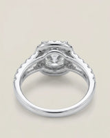 Erica • 2-carat Cushion Moissanite Ring in White Gold