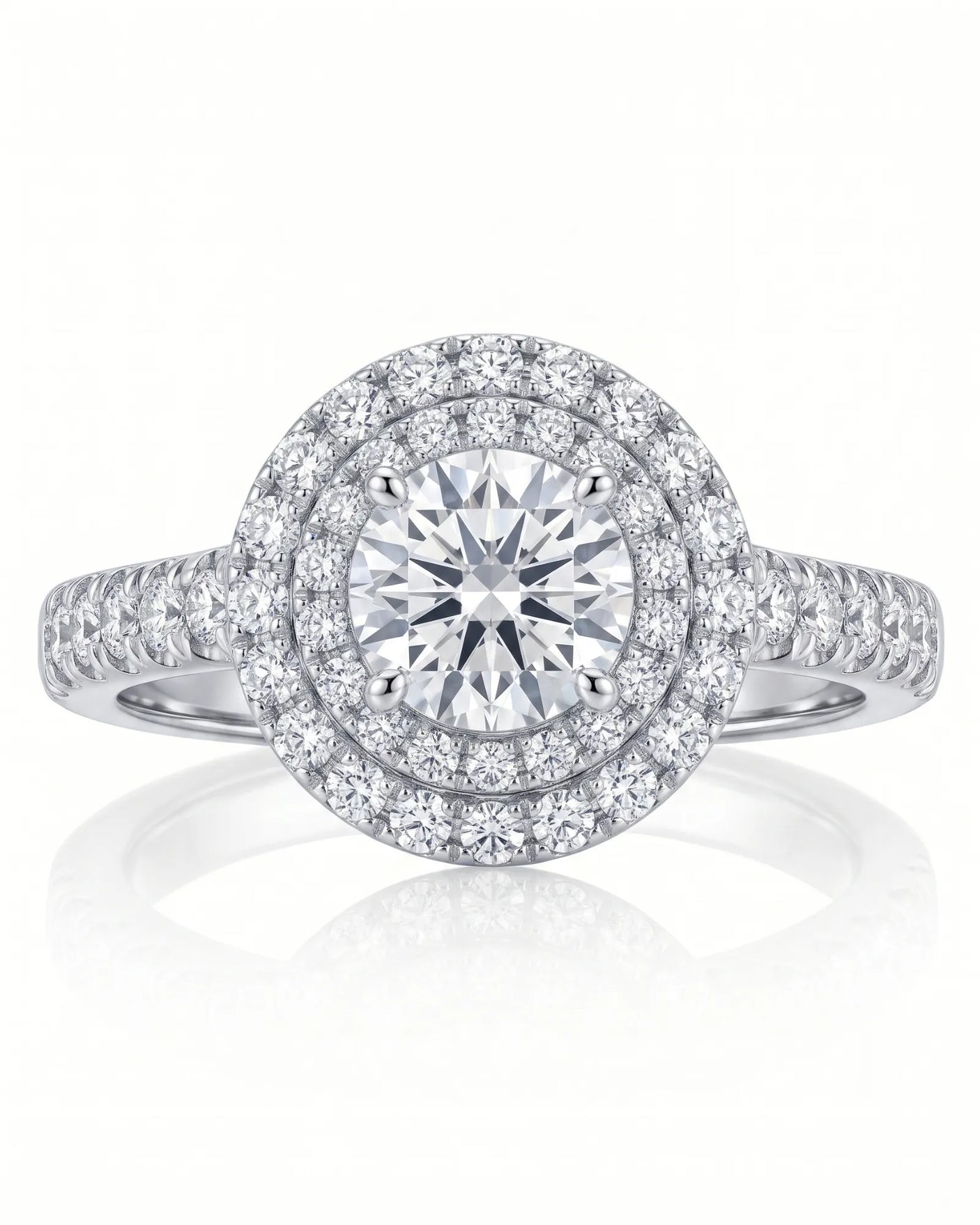 Keira – Gleaming Promise Natural Round Diamond Double Halo Ring