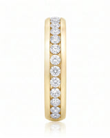 Channel Set Wedding Band in Yellow Gold