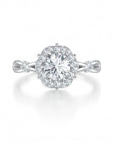 Emory – Eternal Presence Natural Round Diamond Halo Ring