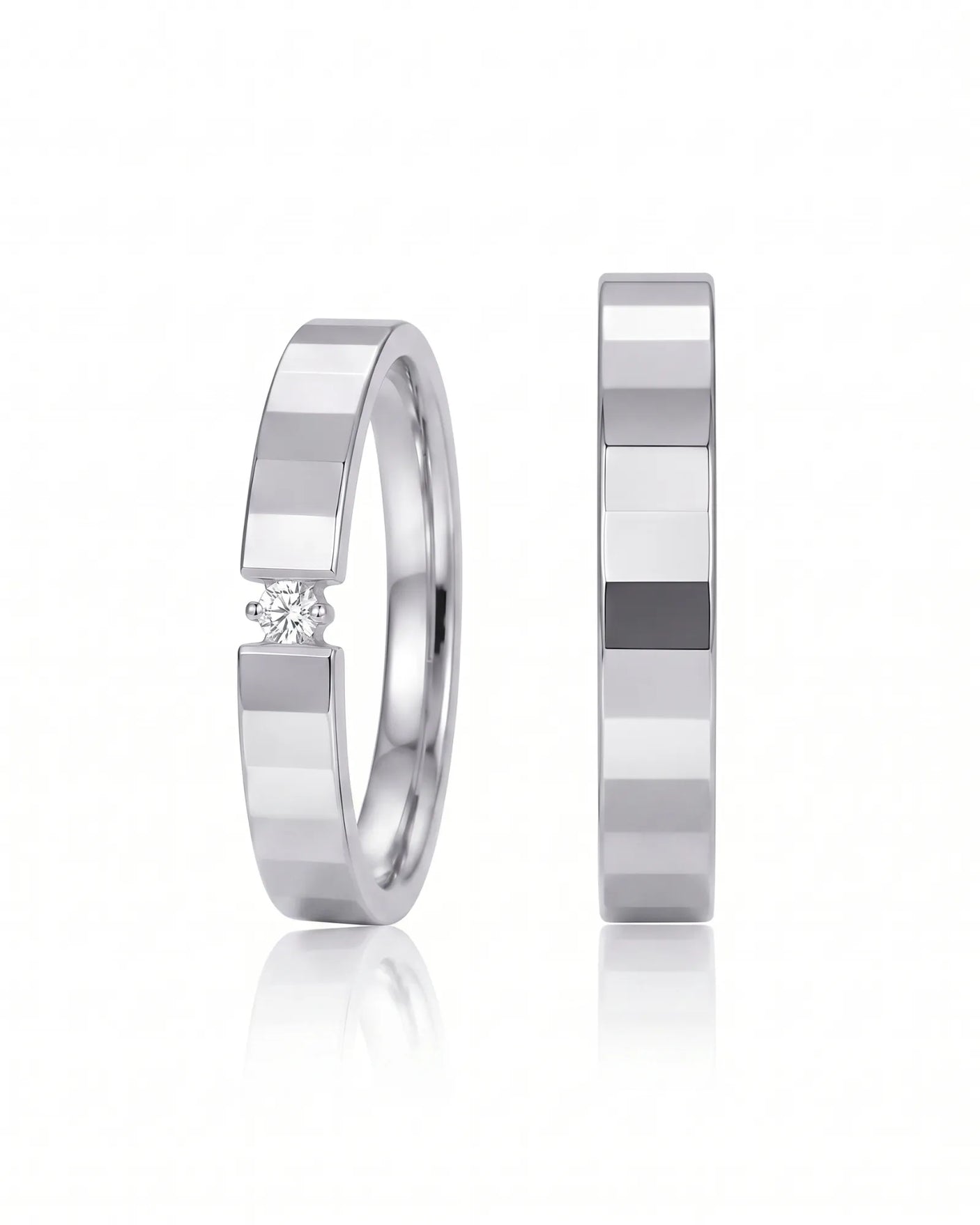 Diamond Nexus Wedding Rings for Him & Her