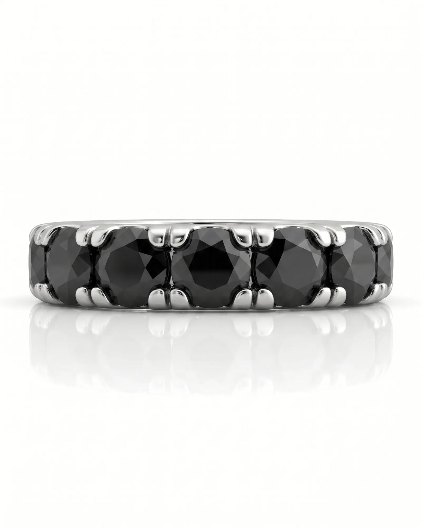 Black Natural Diamond Eternity Band