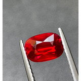 Untreated Natural Ruby Gemstone in Cushion Shape with GRS Certificate | Saratti 