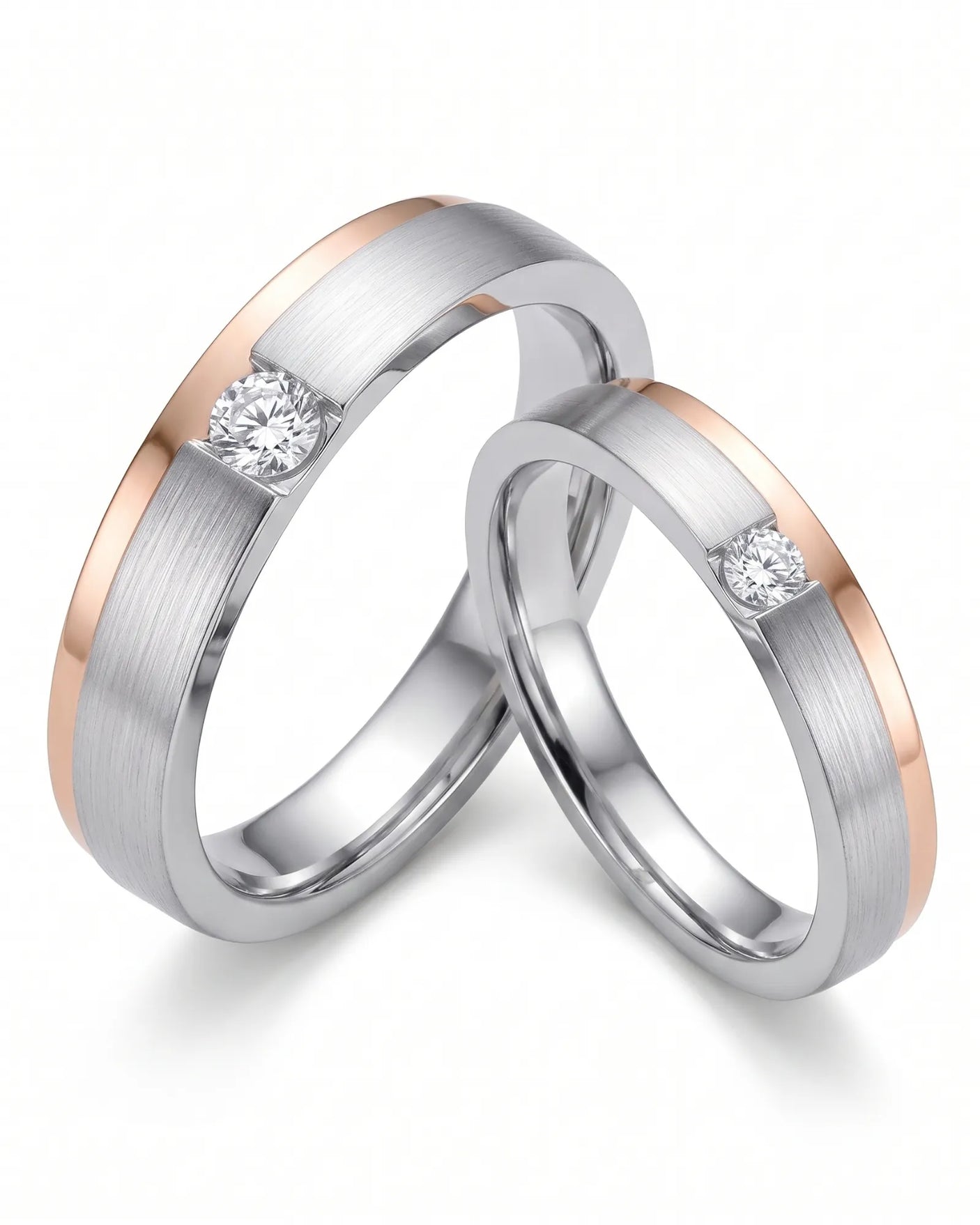 Destiny Match Wedding Band in Two Tone | His & Hers