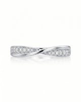 Twisted Shank Natural Diamond Eternity Wedding Band