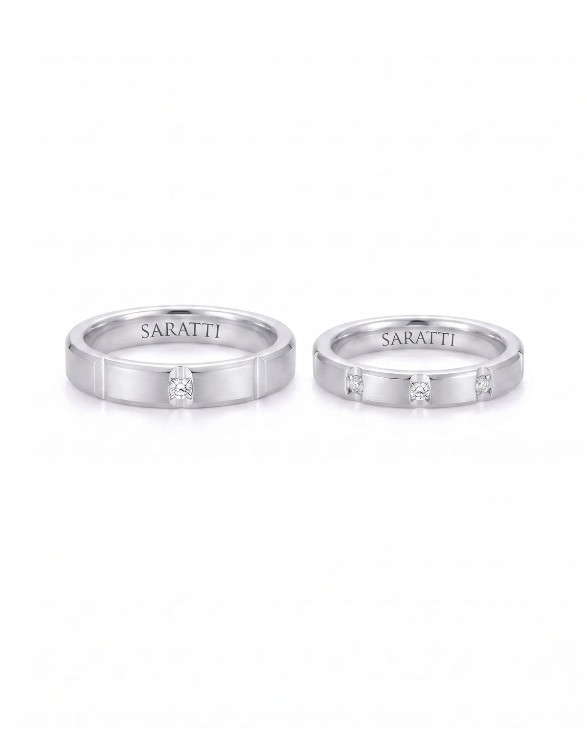 Linear Covenant Wedding Set | His & Hers