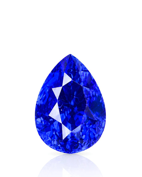 4.00ct Natural Cornflower Blue Sapphire pear-cut main view | SARATTI